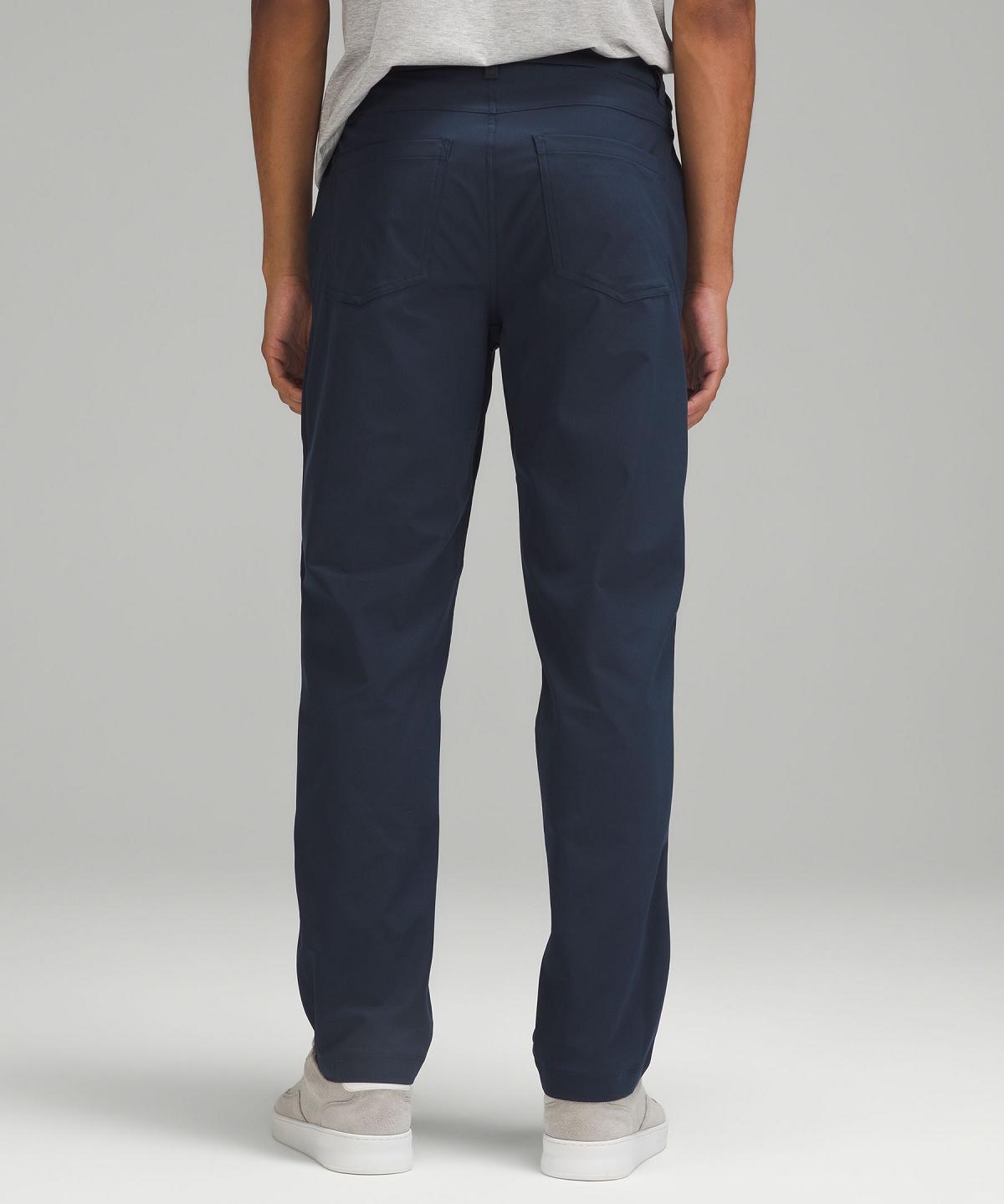 Navy Lululemon ABC Relaxed-Fit 5 Pocket 34"L Men Trousers | NZ_LuLu72458