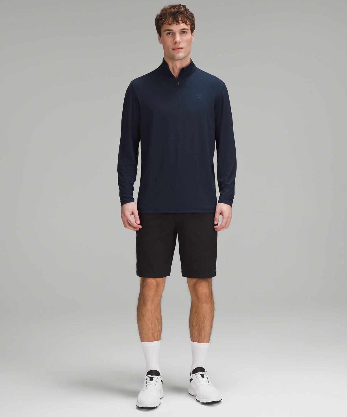 Navy Lululemon Golf Half Zip Men Long Sleeve Shirts | NZ_LuLu77864