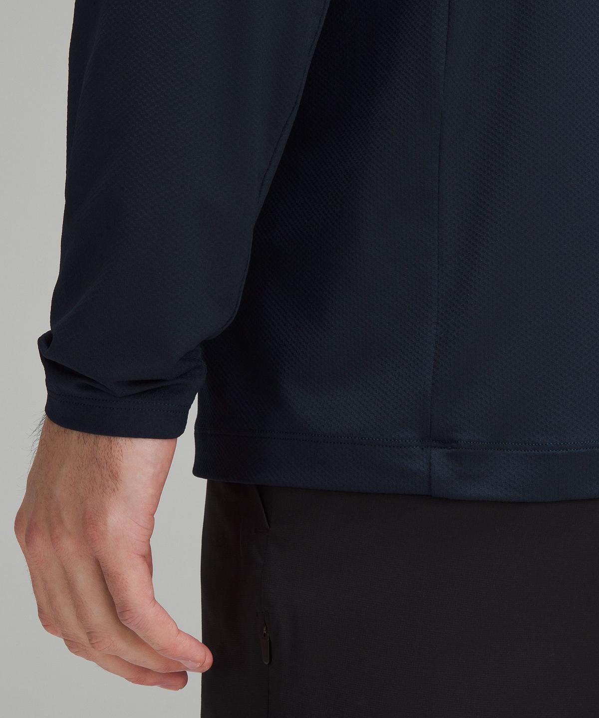 Navy Lululemon Golf Half Zip Men Long Sleeve Shirts | NZ_LuLu77864