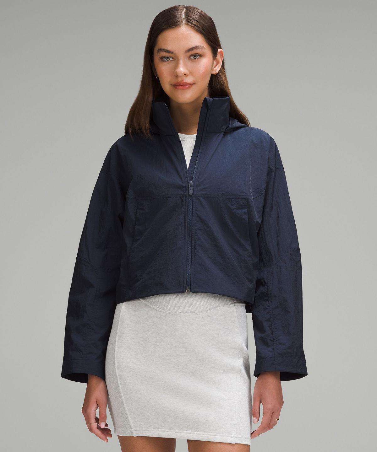 Navy Lululemon Lightweight Relaxed-Fit Vented Women Coats & Jackets | NZ_LuLu58272