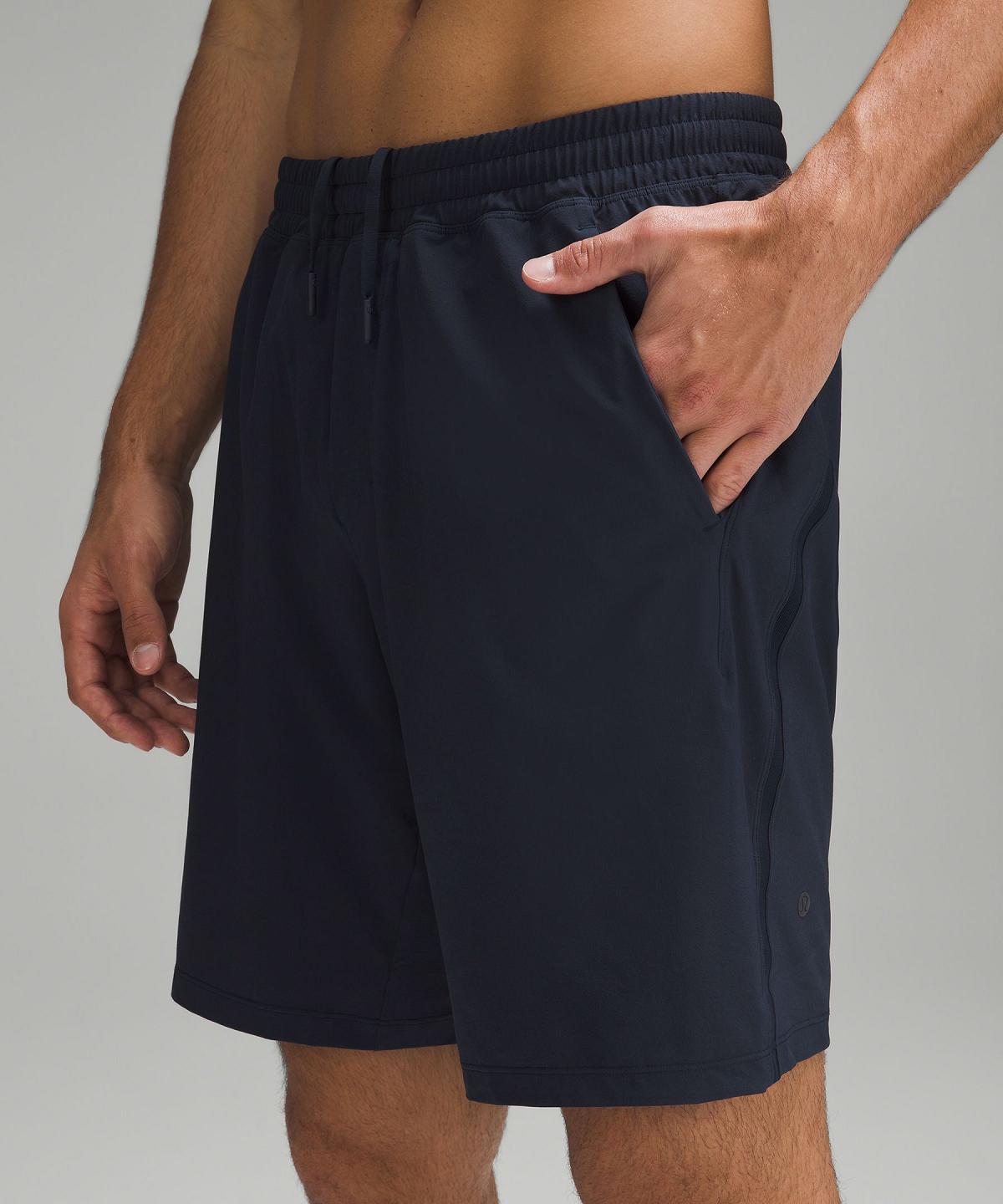 Navy Lululemon Pace Breaker Lined 9" Men Shorts | NZ_LuLu99958