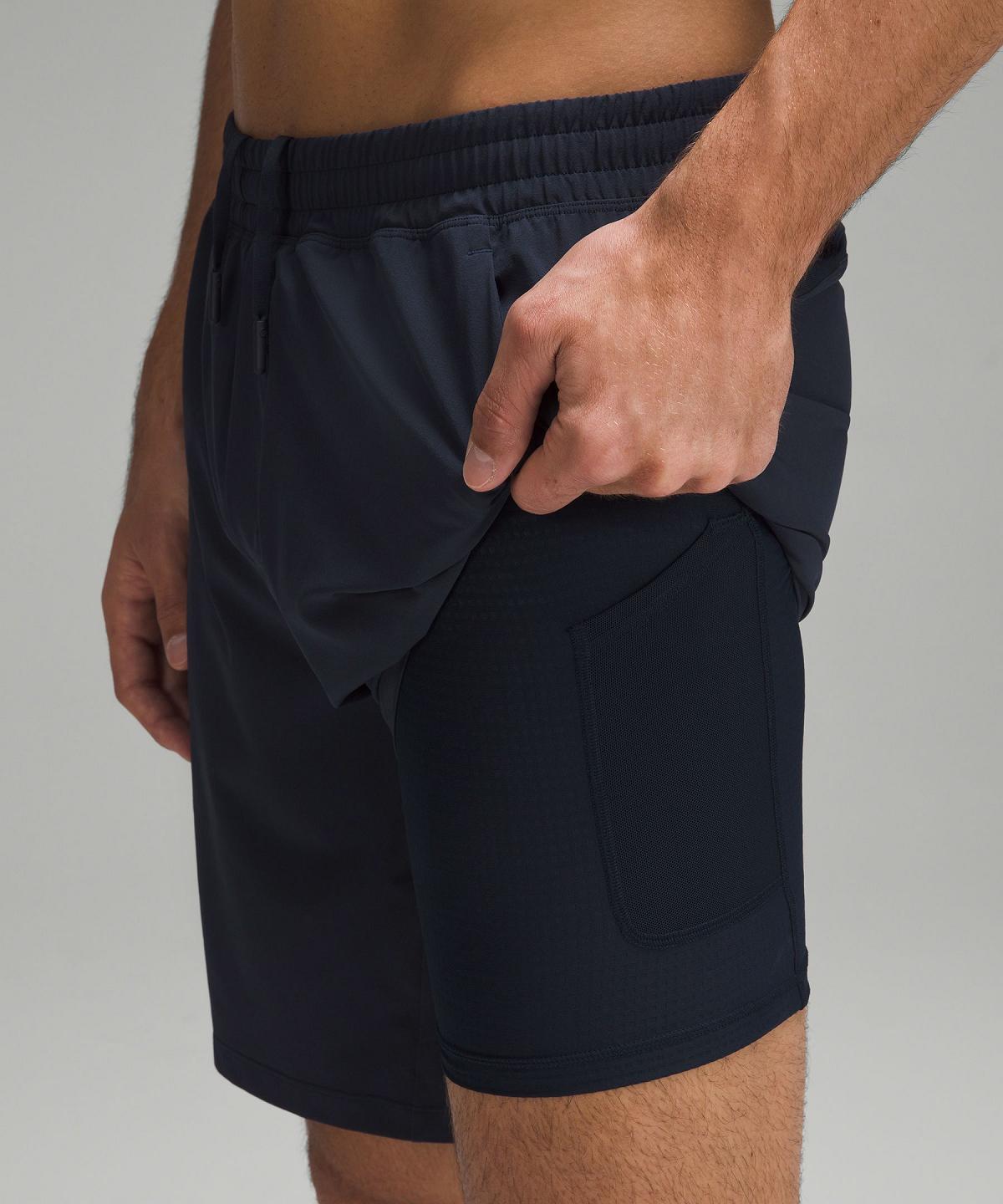 Navy Lululemon Pace Breaker Lined 9" Men Shorts | NZ_LuLu99958