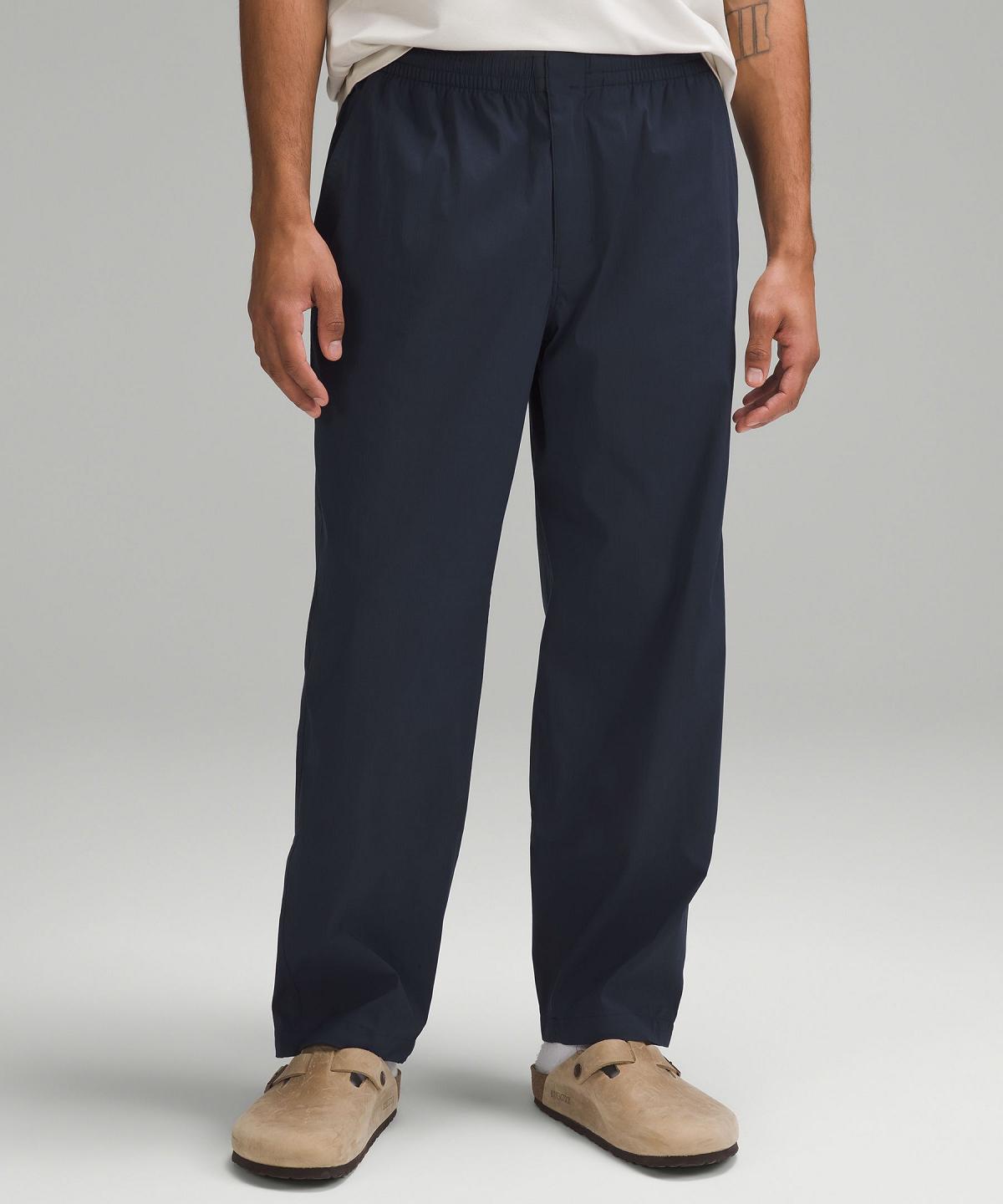 Navy Lululemon Poplin Relaxed-Fit Men Pants | NZ_LuLu48499