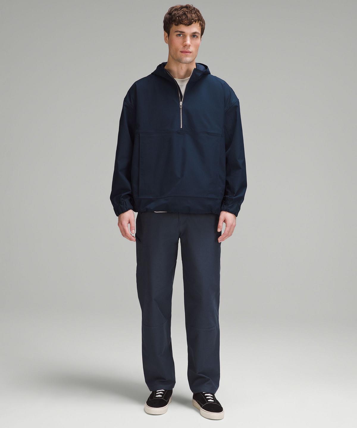 Navy Lululemon Smooth Twill Half-Zip Anorak Men Coats & Jackets | NZ_LuLu28233