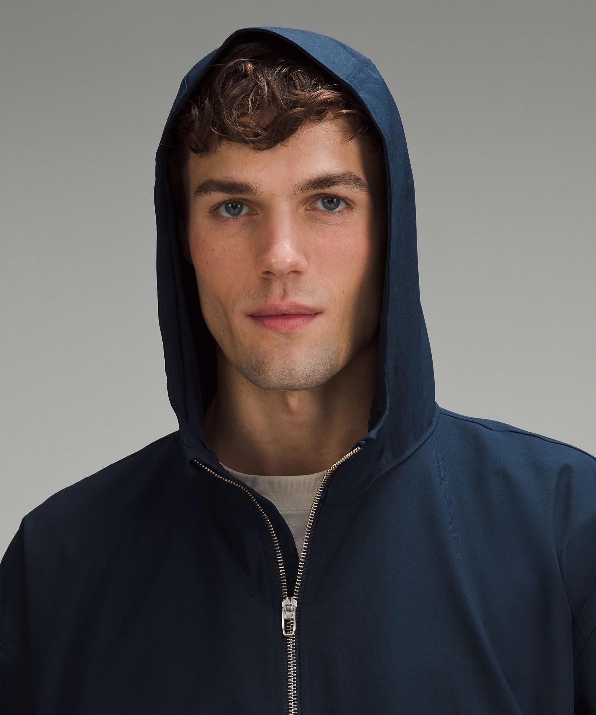 Navy Lululemon Smooth Twill Half-Zip Anorak Men Coats & Jackets | NZ_LuLu28233