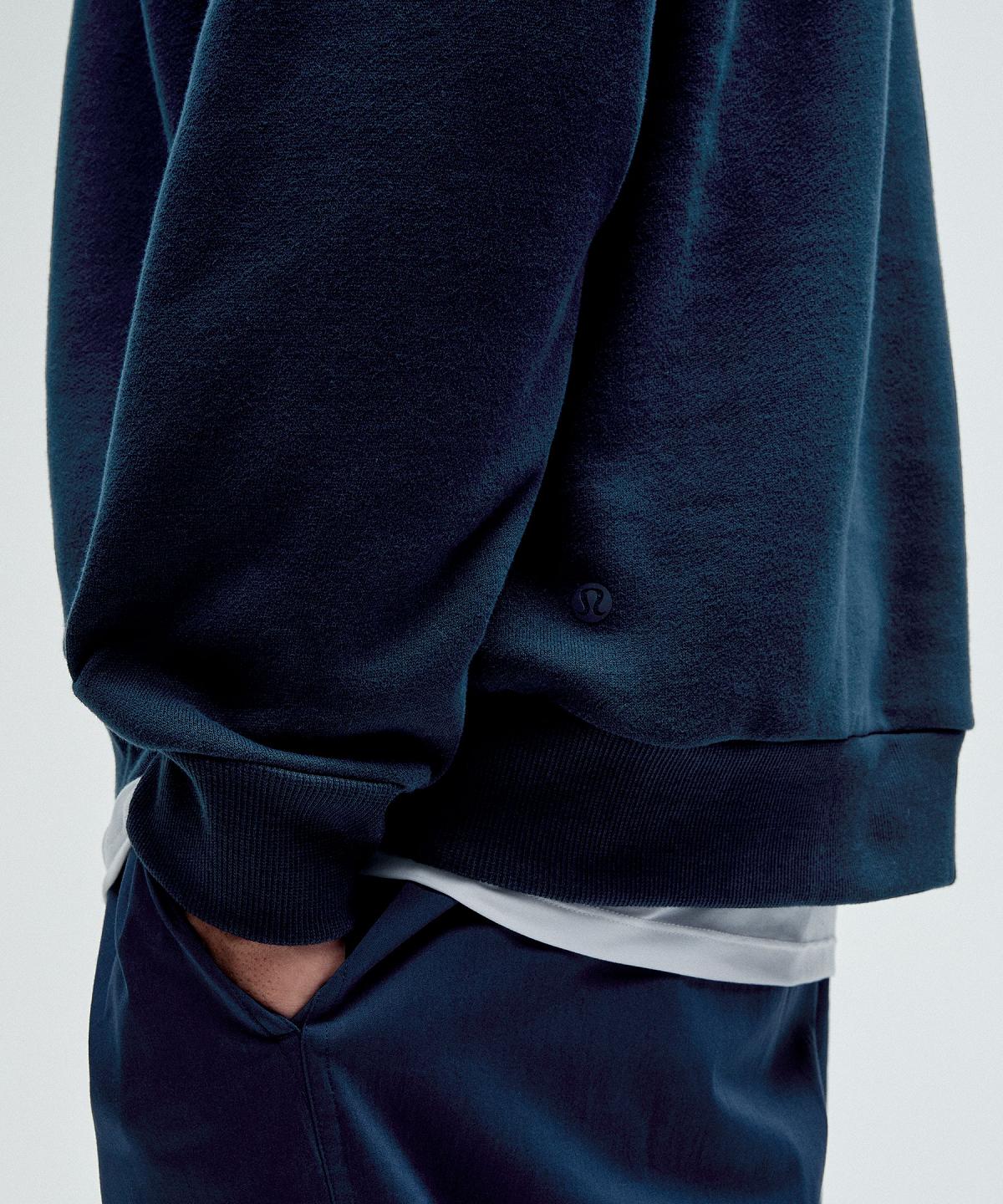 Navy Lululemon Steady State Half Zip Men Hoodies & Sweatshirts | NZ_LuLu94096