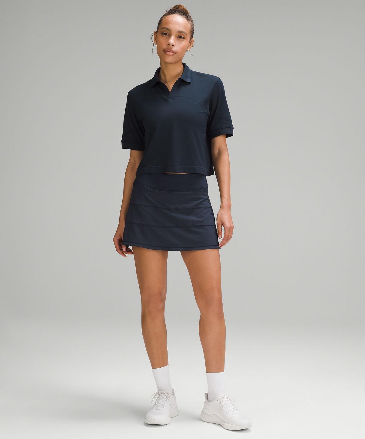 Navy Lululemon Swiftly Tech Short-Sleeve Women Polo Shirts | NZ_LuLu13827