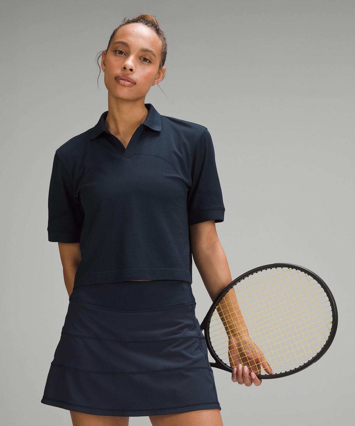 Navy Lululemon Swiftly Tech Short-Sleeve Women Polo Shirts | NZ_LuLu13827