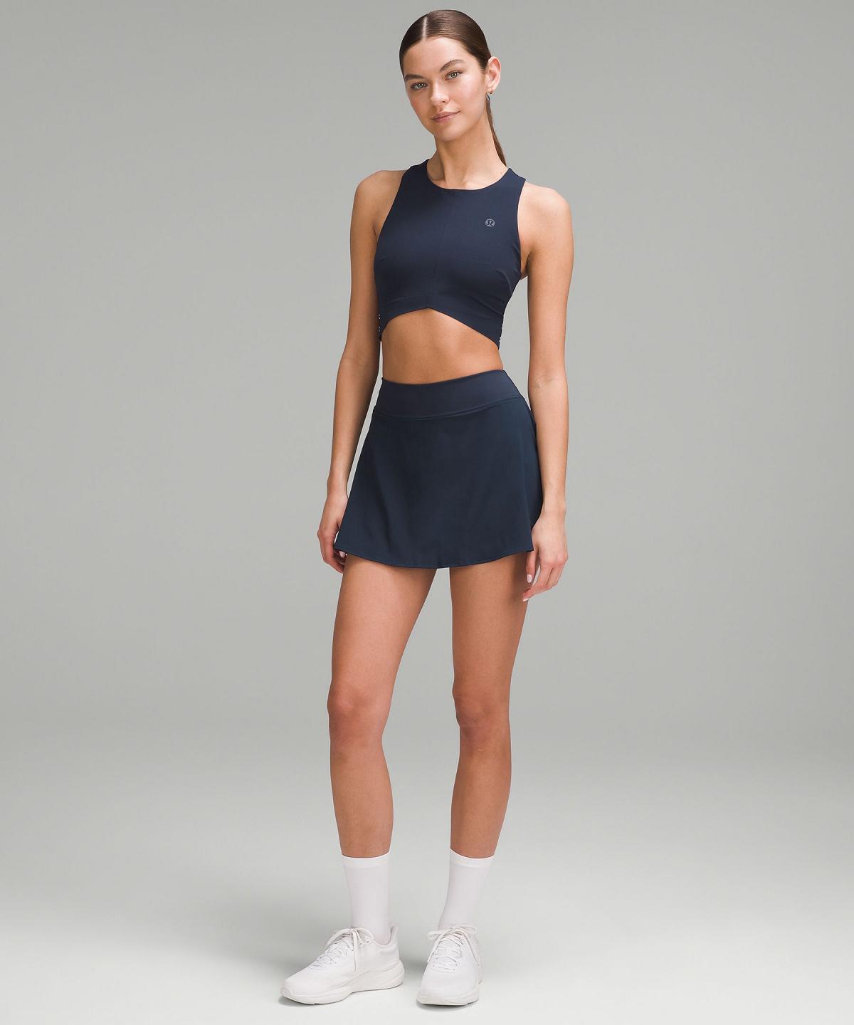 Navy Lululemon V-Waist Cropped Tennis Women Tank Top | NZ_LuLu58453