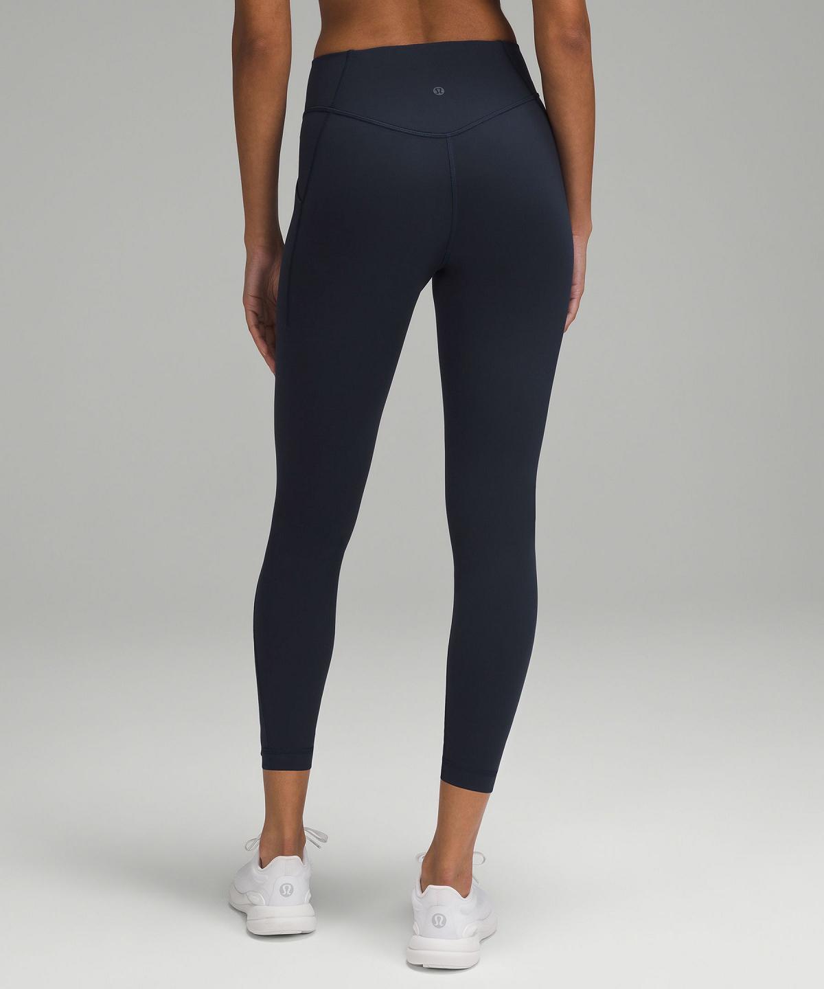 Navy Lululemon Wunder Under SmoothCover Tight with Pockets 25" Women Leggings | NZ_LuLu41577