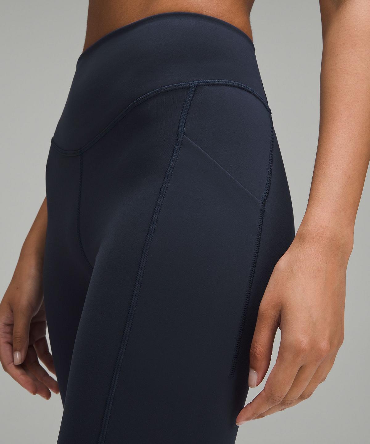 Navy Lululemon Wunder Under SmoothCover Tight with Pockets 25" Women Leggings | NZ_LuLu41577