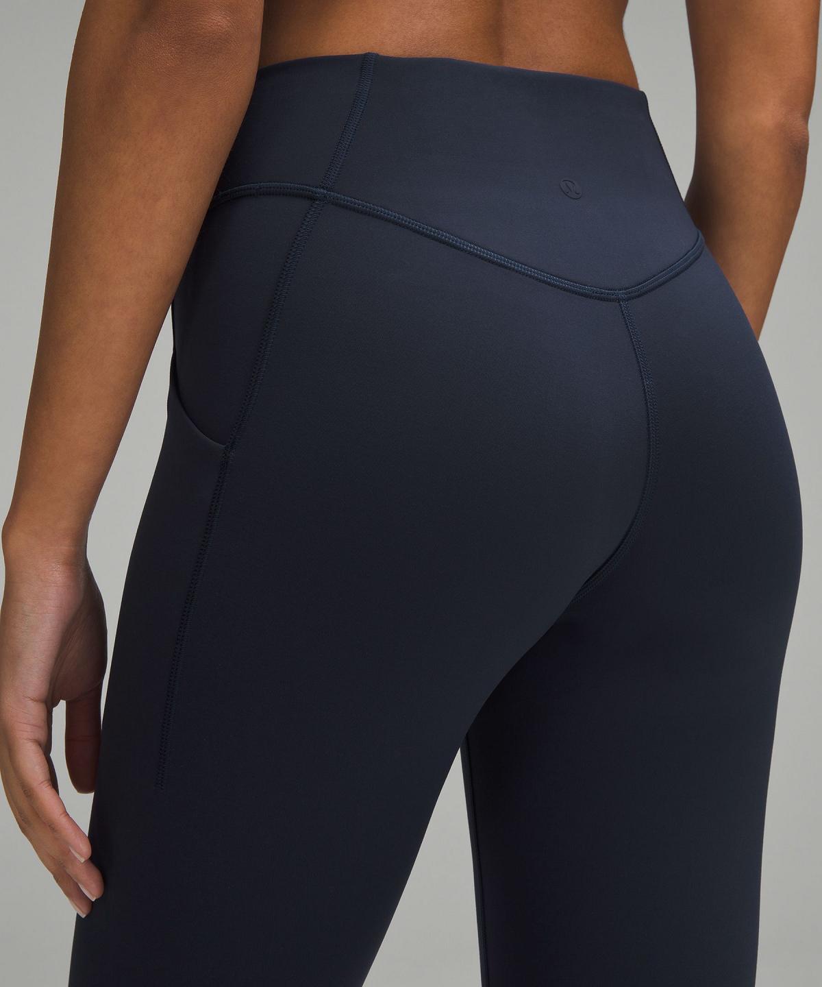 Navy Lululemon Wunder Under SmoothCover Tight with Pockets 25" Women Leggings | NZ_LuLu41577