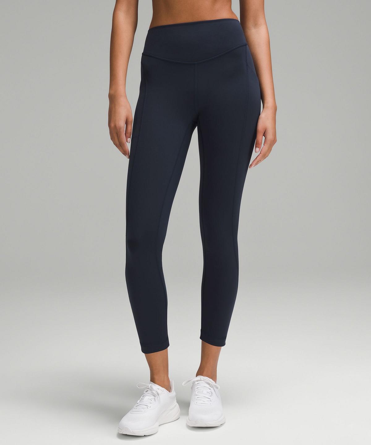 Navy Lululemon Wunder Under SmoothCover Tight with Pockets 25" Women Leggings | NZ_LuLu41577