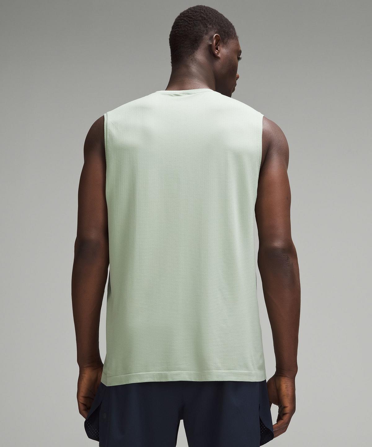 Olive Lululemon Metal Vent Tech Sleeveless Men Shirts | NZ_LuLu24897