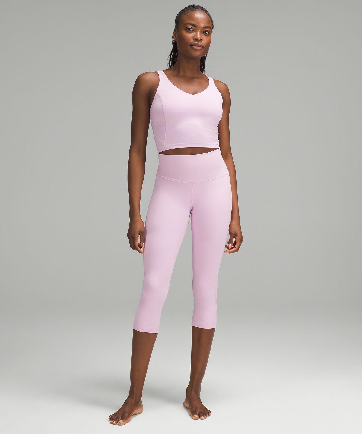 Pink Lululemon Align™ High-Rise Crop 21" Women Pants | NZ_LuLu11142