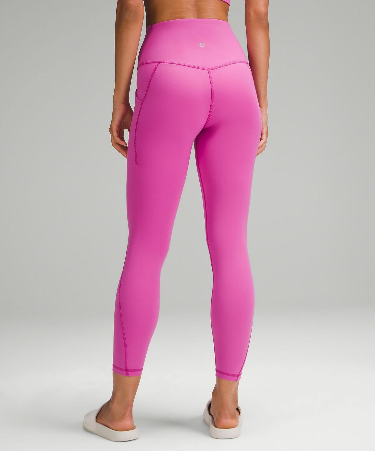 Pink Lululemon Align™ High-Risewith Pockets 25" Women Pants | NZ_LuLu86127