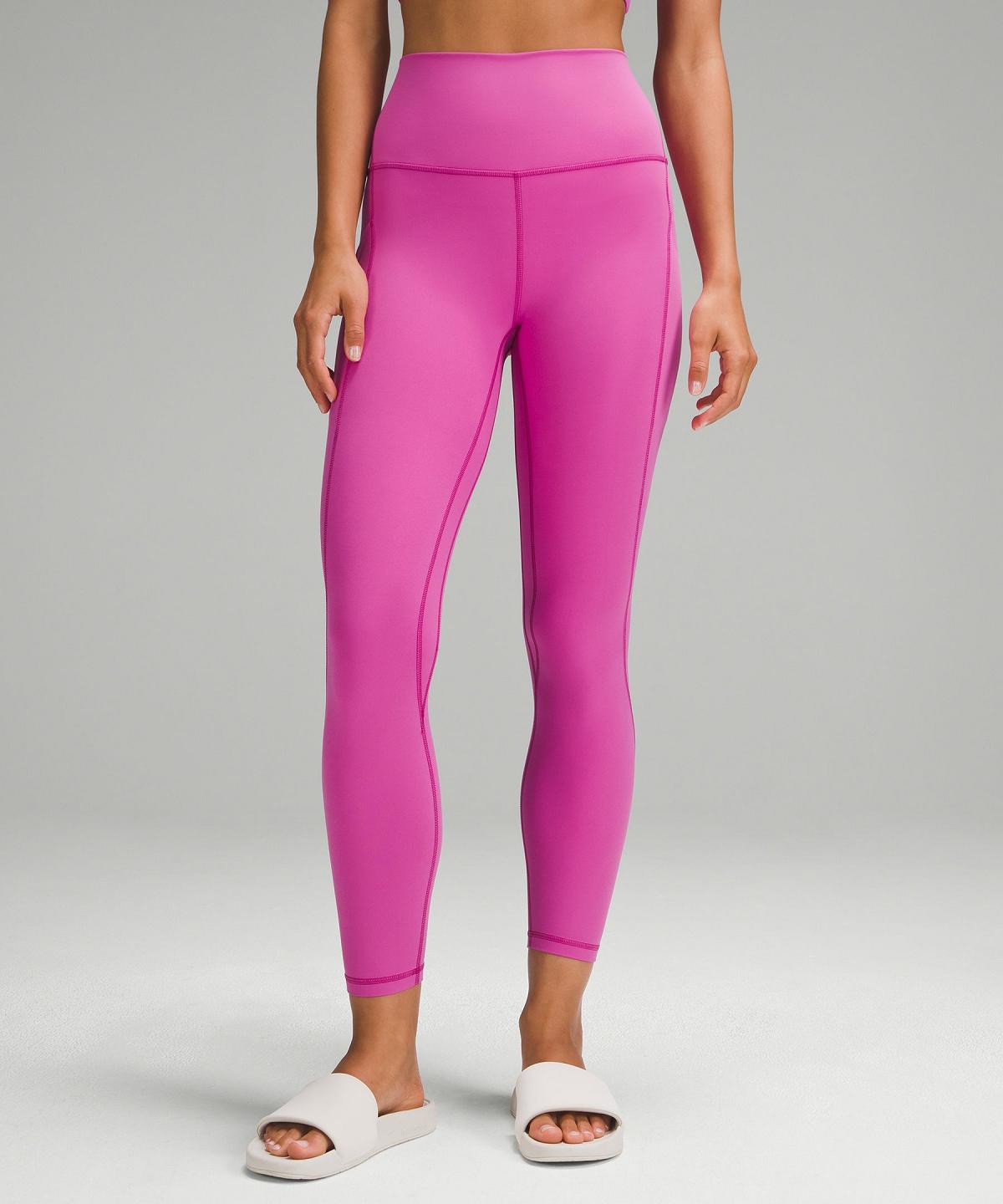 Pink Lululemon Align™ High-Risewith Pockets 25" Women Pants | NZ_LuLu86127