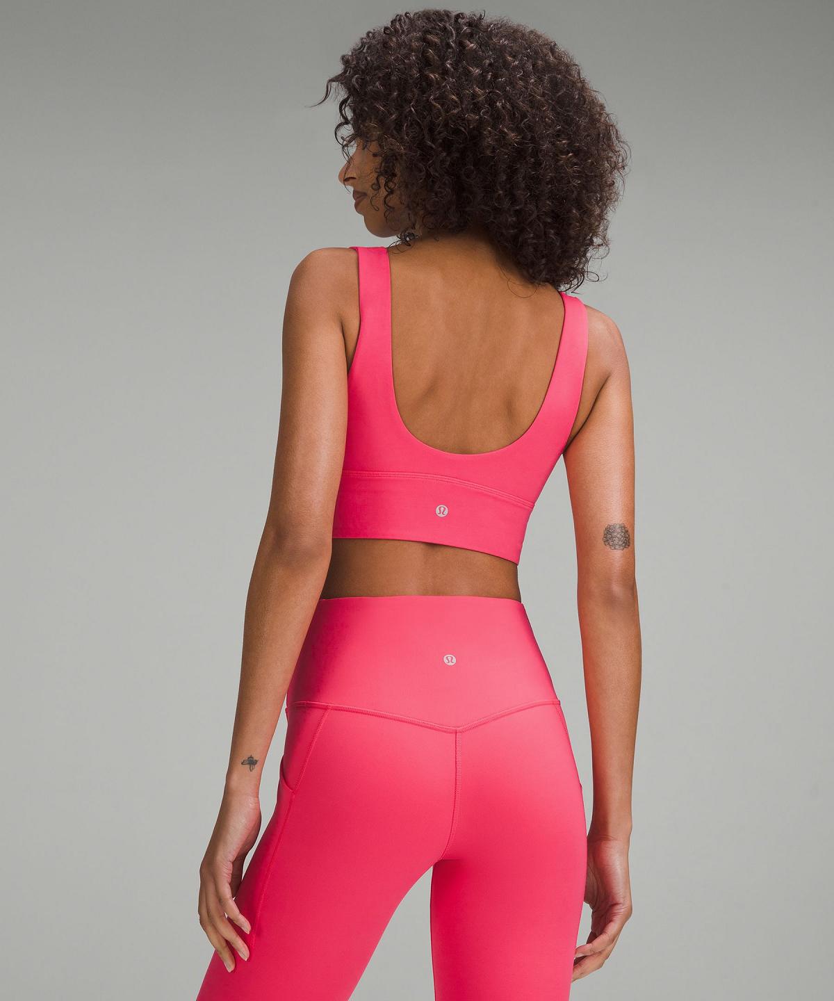 Pink Lululemon Align™ V-Neck Women Sports Bra | NZ_LuLu65391