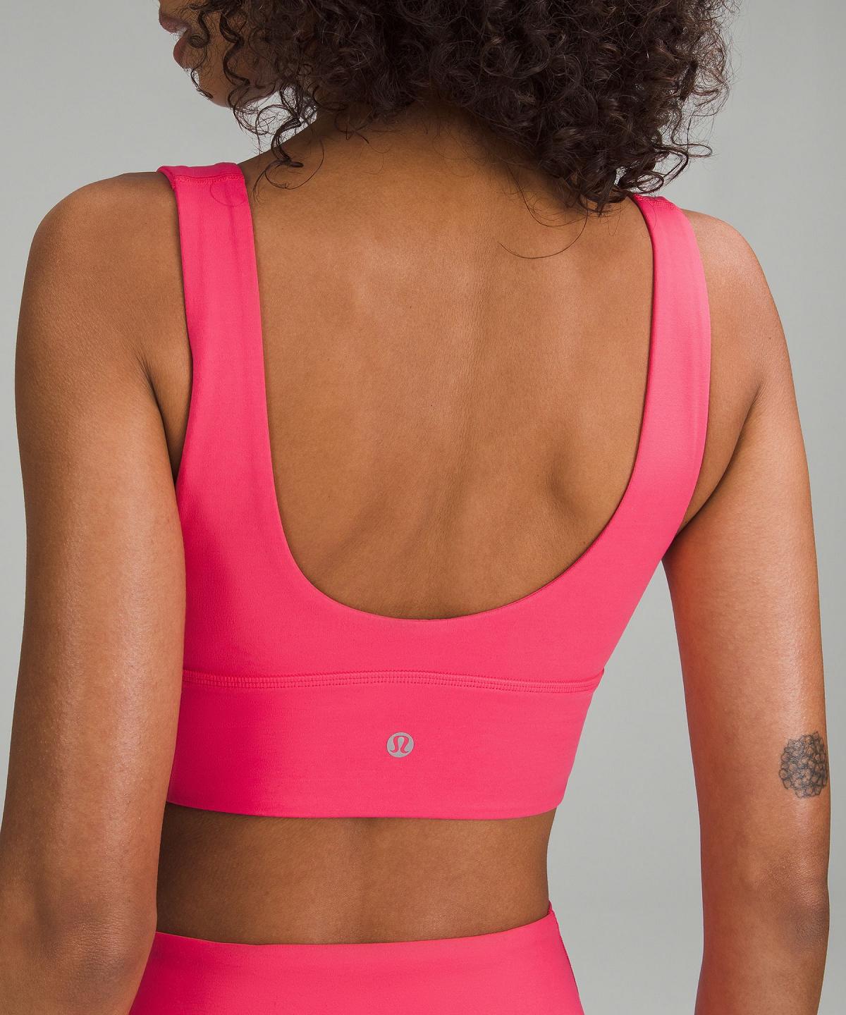 Pink Lululemon Align™ V-Neck Women Sports Bra | NZ_LuLu65391