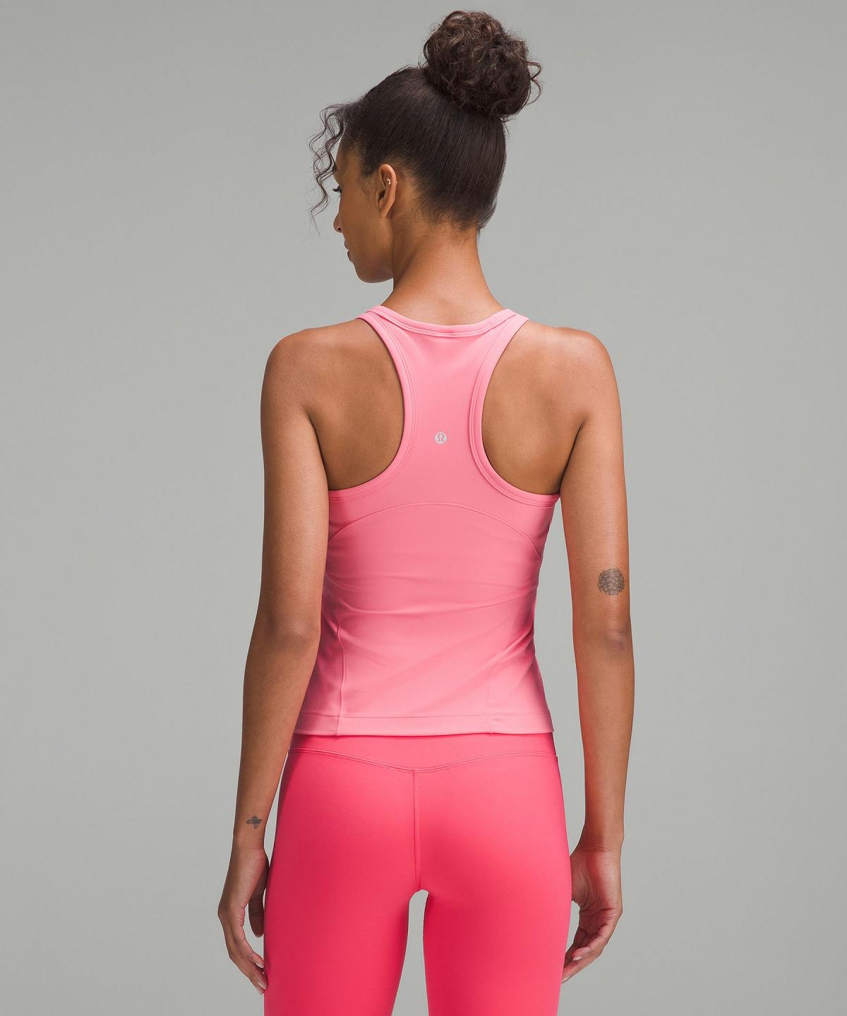 Pink Lululemon Align™ Waist-Length Racerback Women Tank Top | NZ_LuLu66219