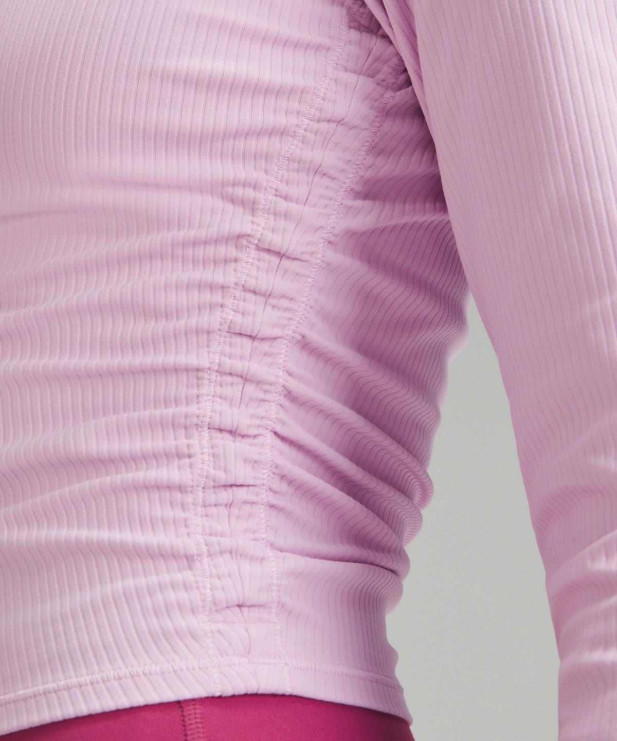 Pink Lululemon All It Takes Ribbed Nulu Women Long Sleeve Shirts | NZ_LuLu27416