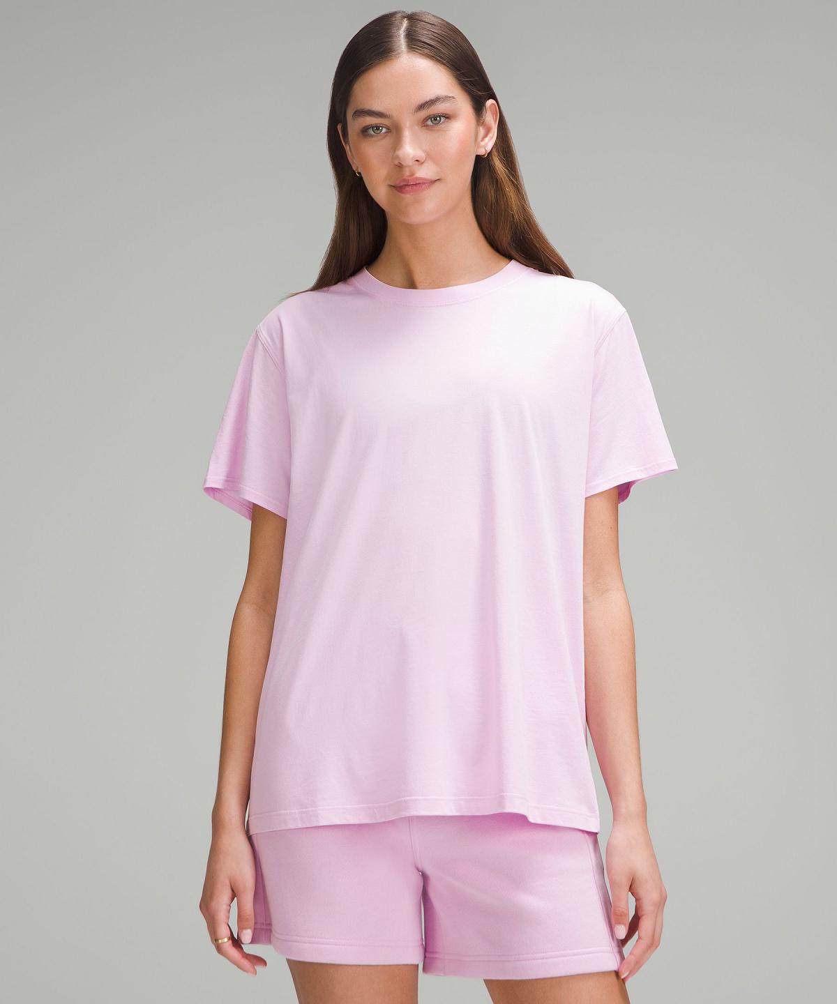 Pink Lululemon All Yours Cotton Women T Shirts | NZ_LuLu17122