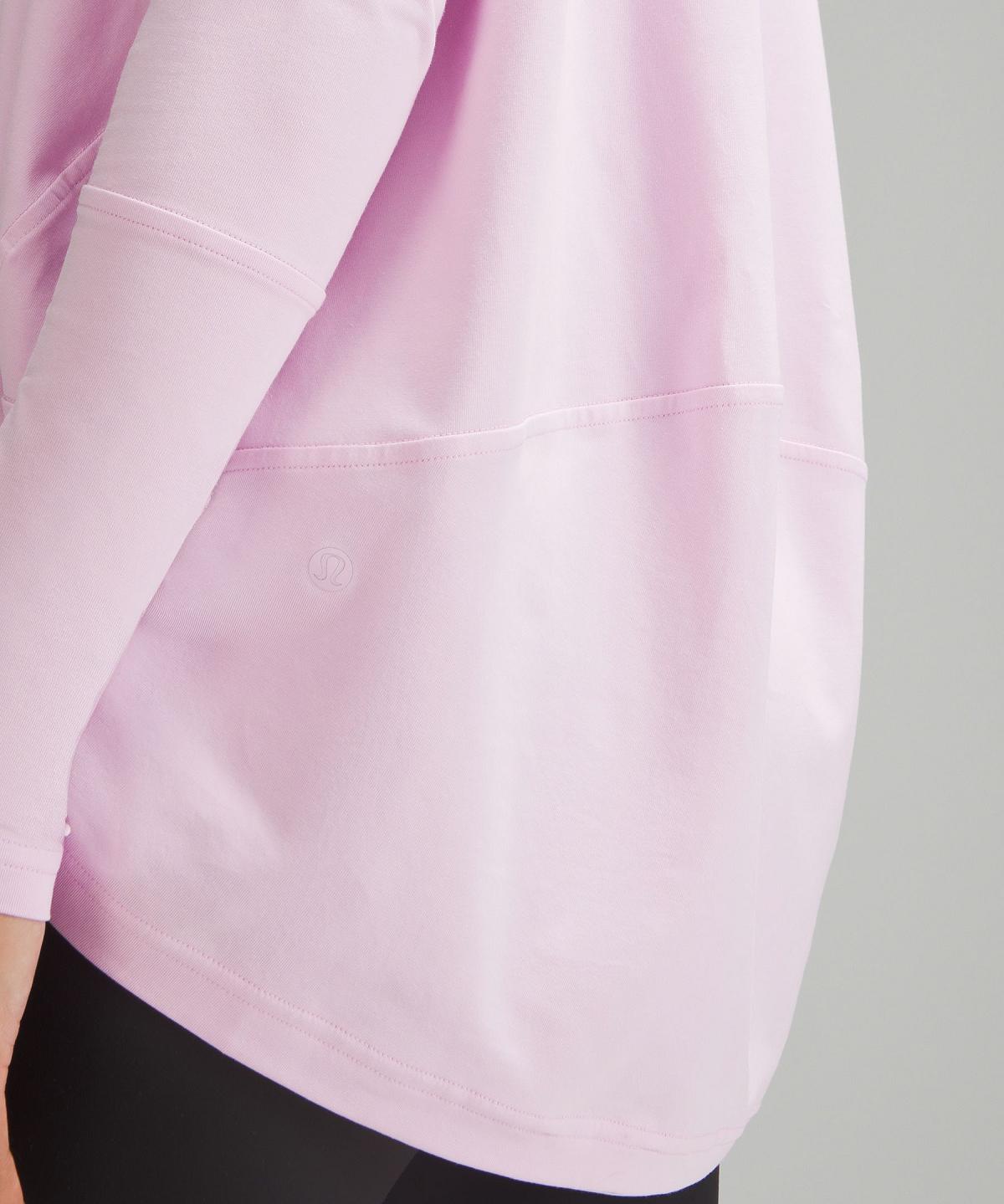 Pink Lululemon Back In Action V-Neck Long-Sleeve Women Shirts | NZ_LuLu67603