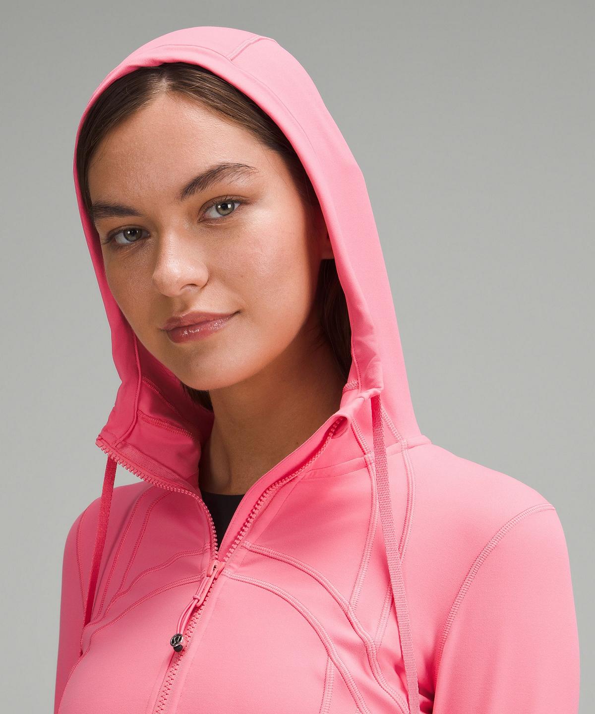 Pink Lululemon Define Hooded Women Coats & Jackets | NZ_LuLu21953