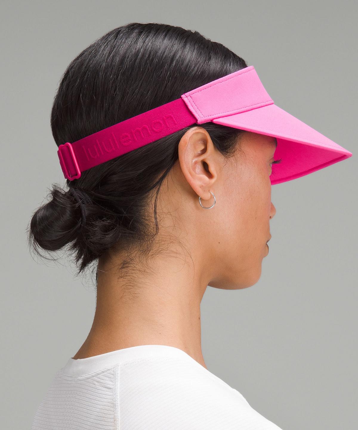 Pink Lululemon Fast Paced Wide-Band Running Visor Women Hats | NZ_LuLu49920