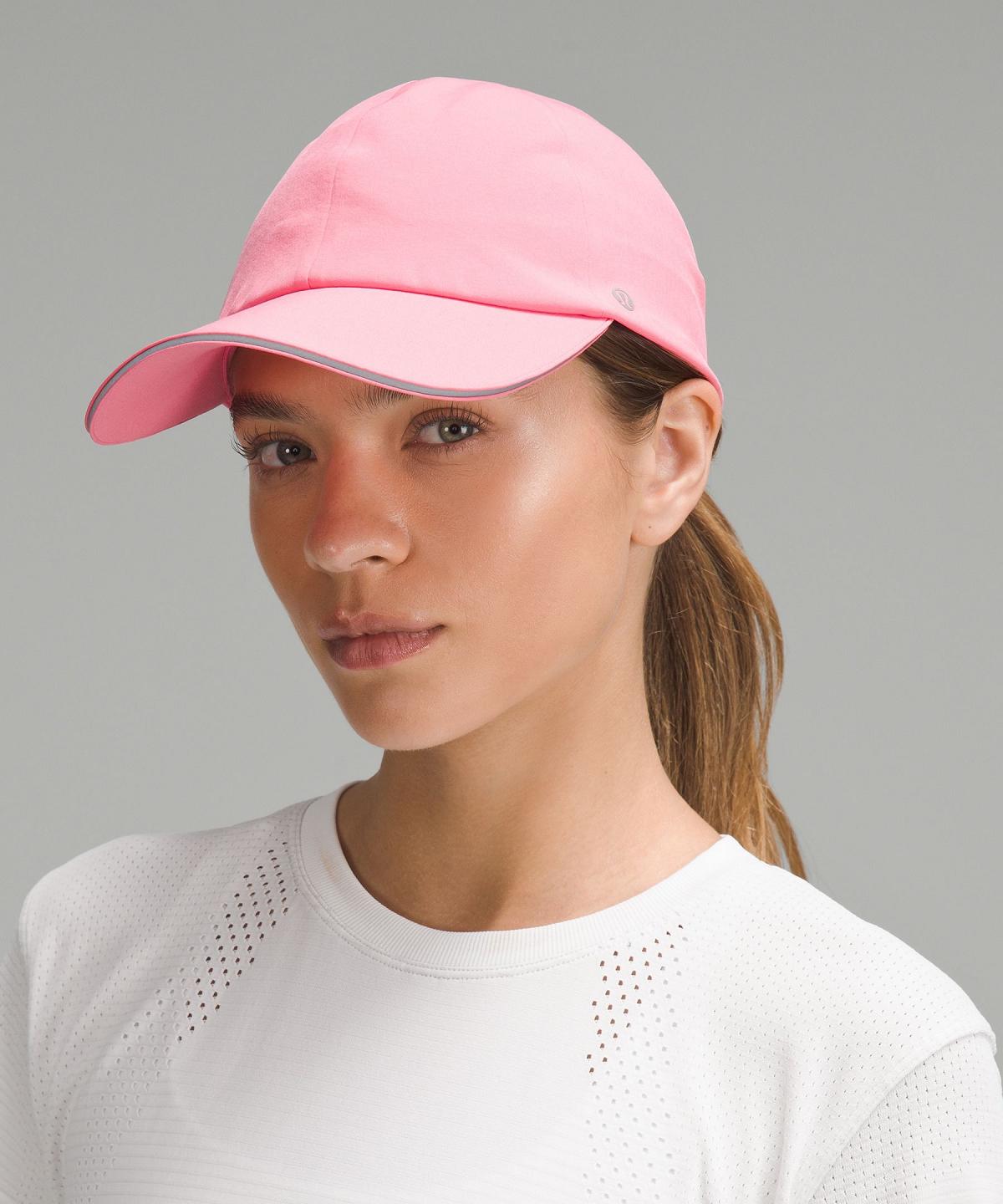 Pink Lululemon Fast and Free Running Men Hats | NZ_LuLu49945