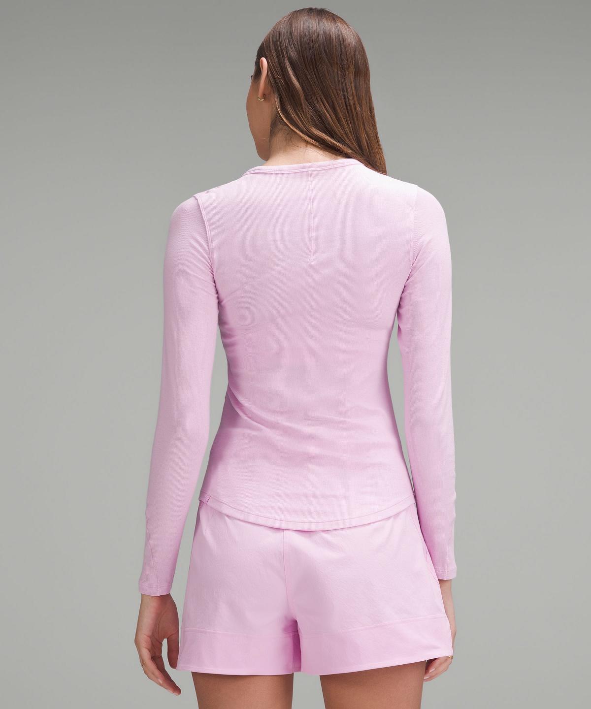 Pink Lululemon Hold Tight Long-Sleeve Women Shirts | NZ_LuLu90298