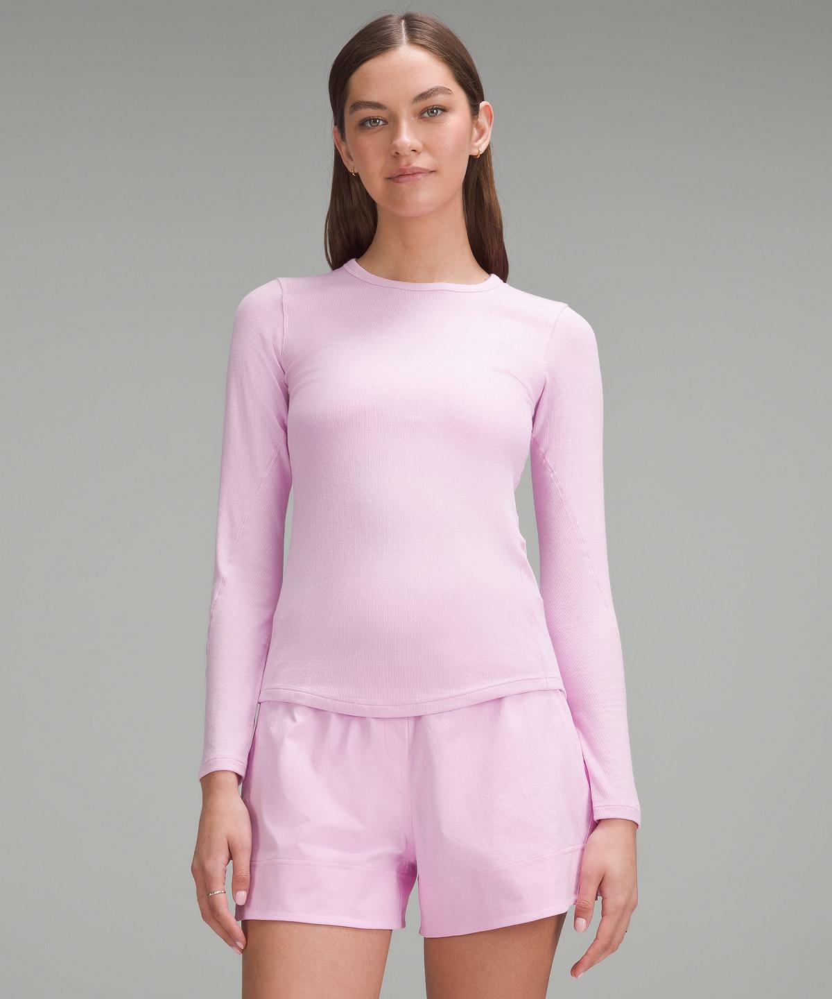 Pink Lululemon Hold Tight Women Long Sleeve Shirts | NZ_LuLu12117