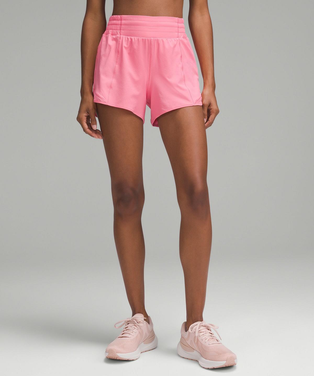 Pink Lululemon Hotty Hot High-Rise Lined 4" Women Shorts | NZ_LuLu63705