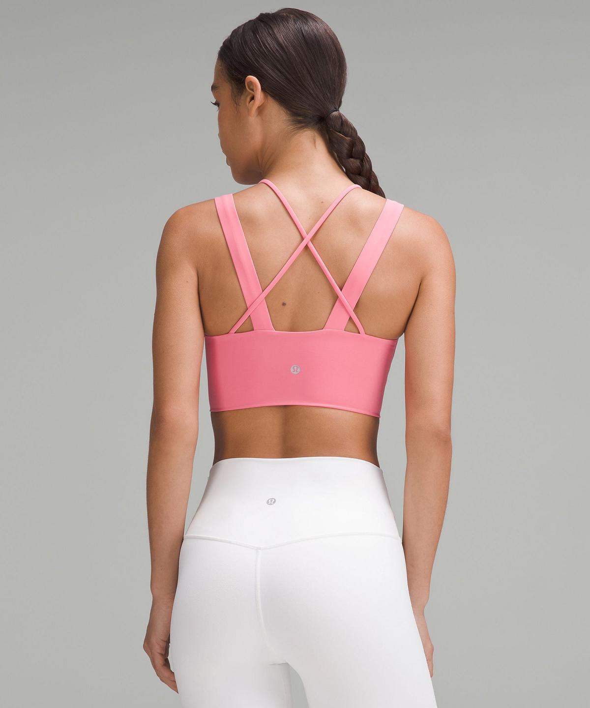 Pink Lululemon Like a Cloud Longline Women Sports Bra | NZ_LuLu66084