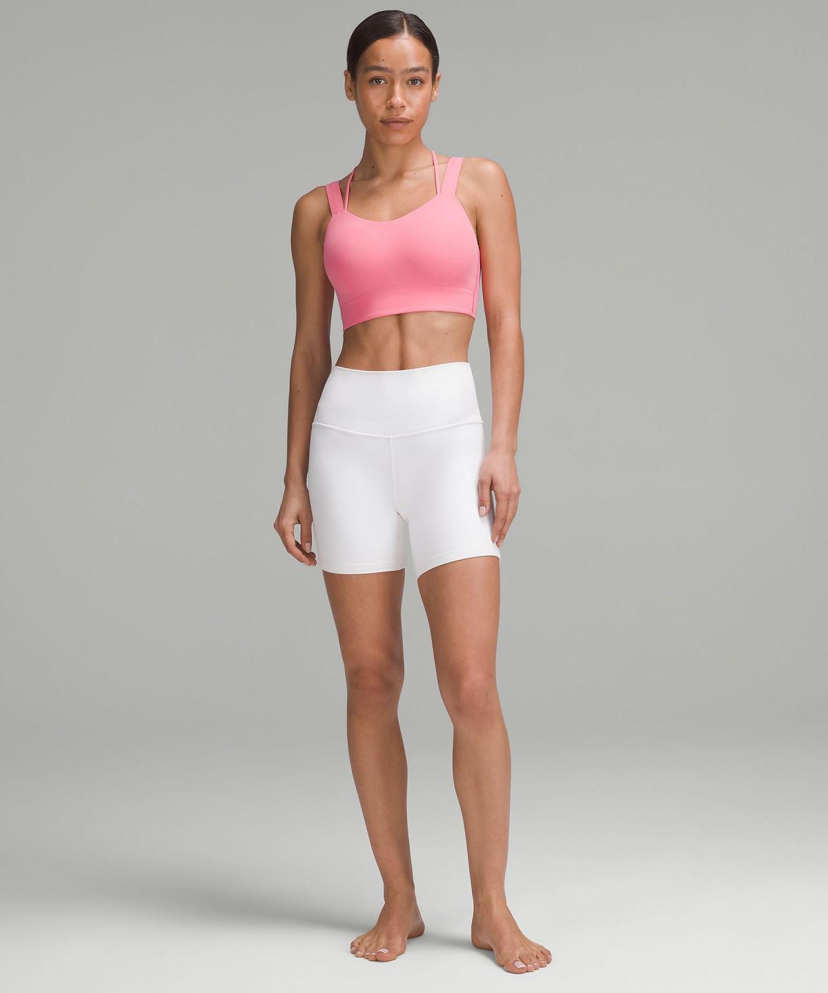 Pink Lululemon Like a Cloud Longline Women Sports Bra | NZ_LuLu66084