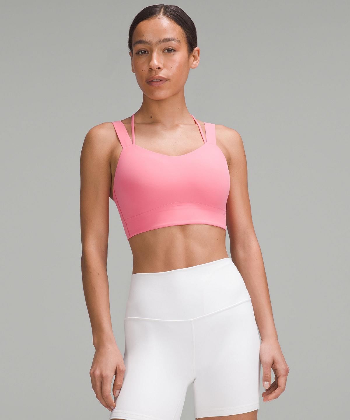 Pink Lululemon Like a Cloud Longline Women Sports Bra | NZ_LuLu66084