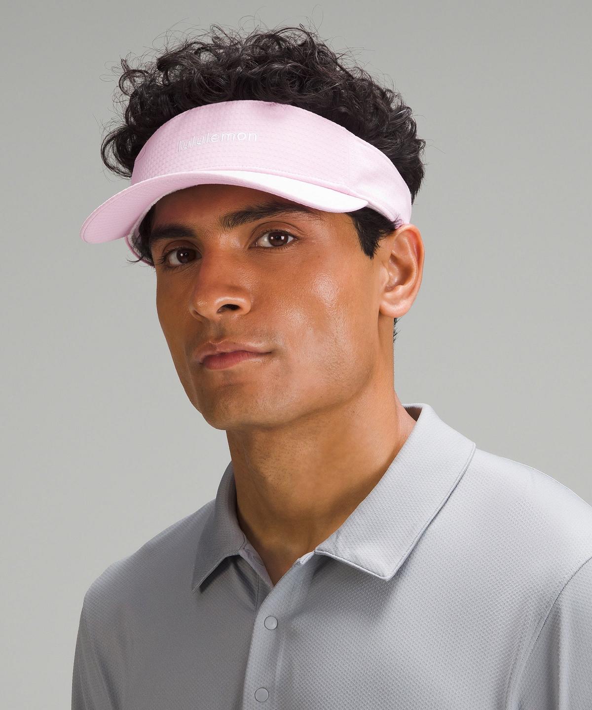 Pink Lululemon Removable Sweatband All-Sport Visor Men Hats | NZ_LuLu48265