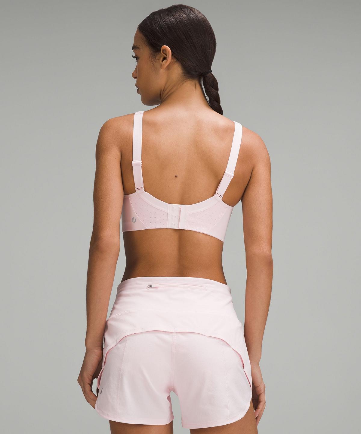 Pink Lululemon Run Times Women Sports Bra | NZ_LuLu73401