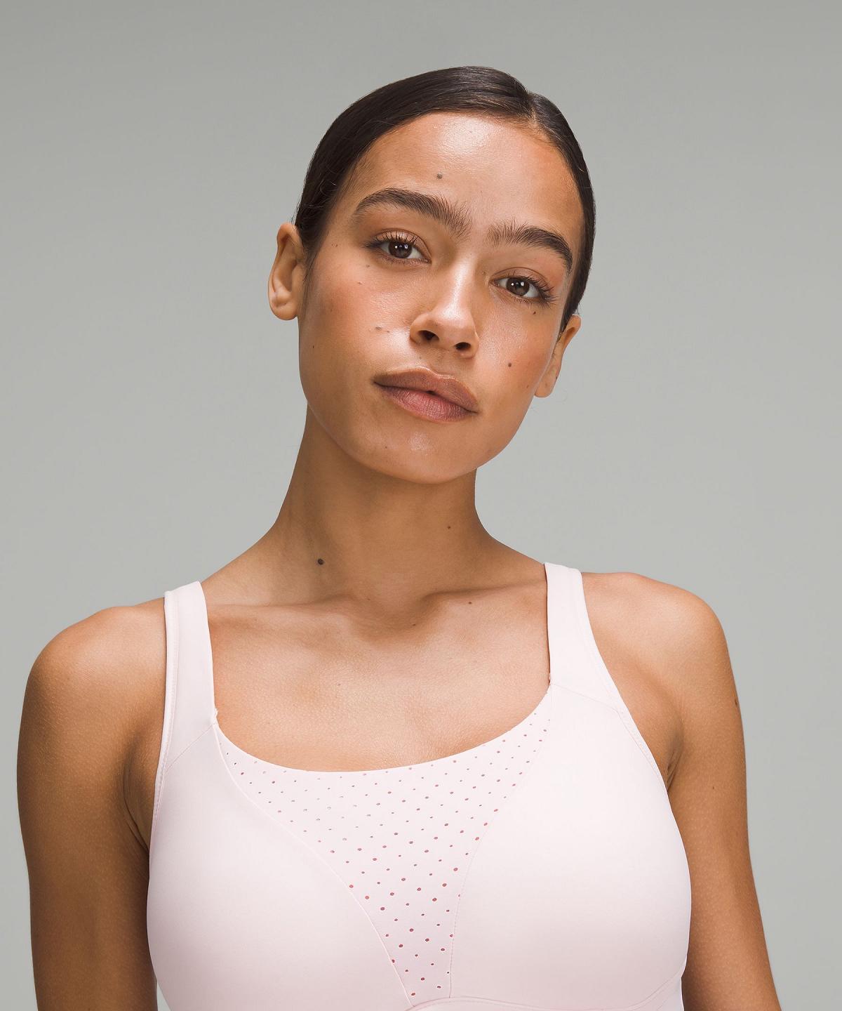 Pink Lululemon Run Times Women Sports Bra | NZ_LuLu73401