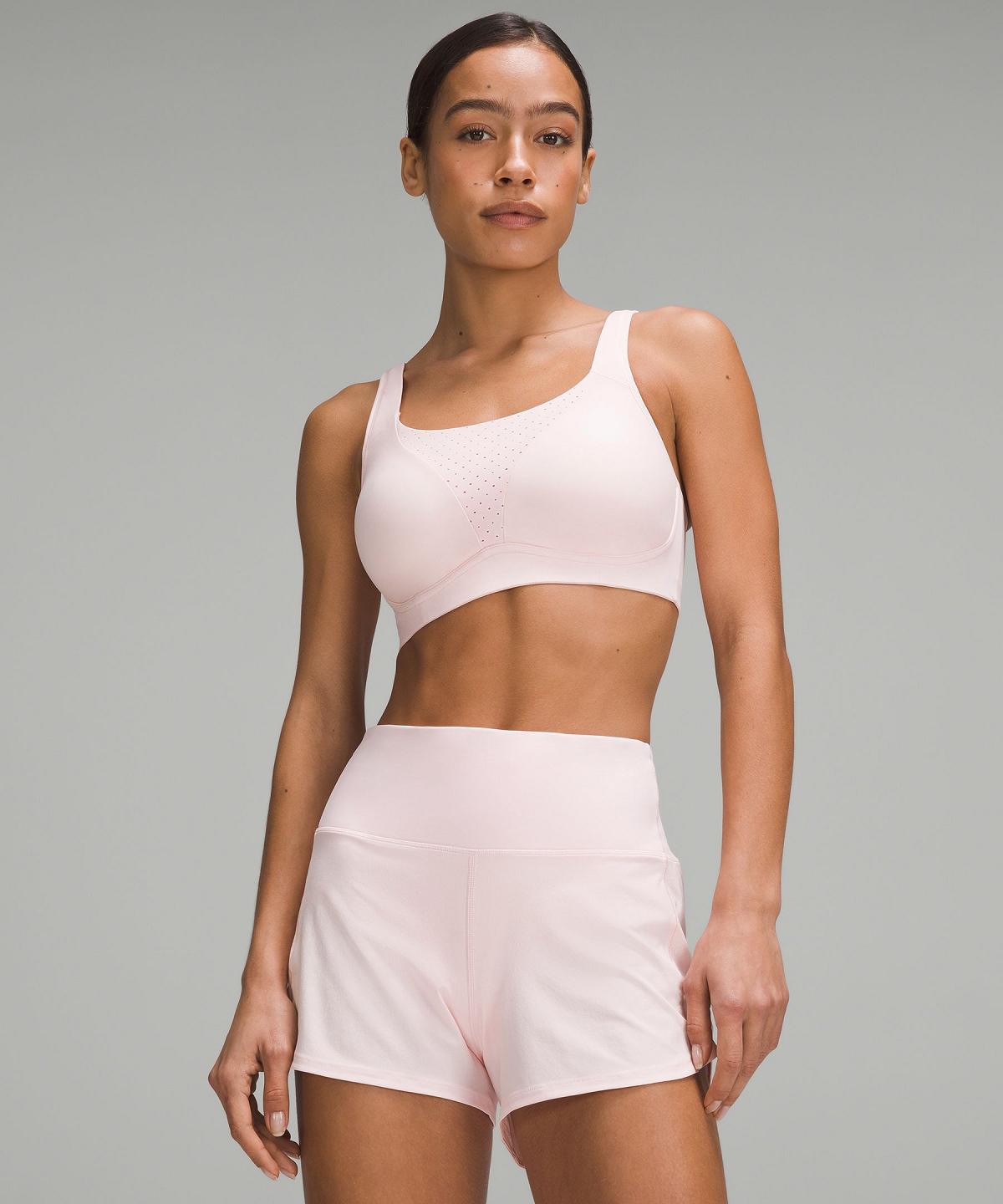 Pink Lululemon Run Times Women Sports Bra | NZ_LuLu73401