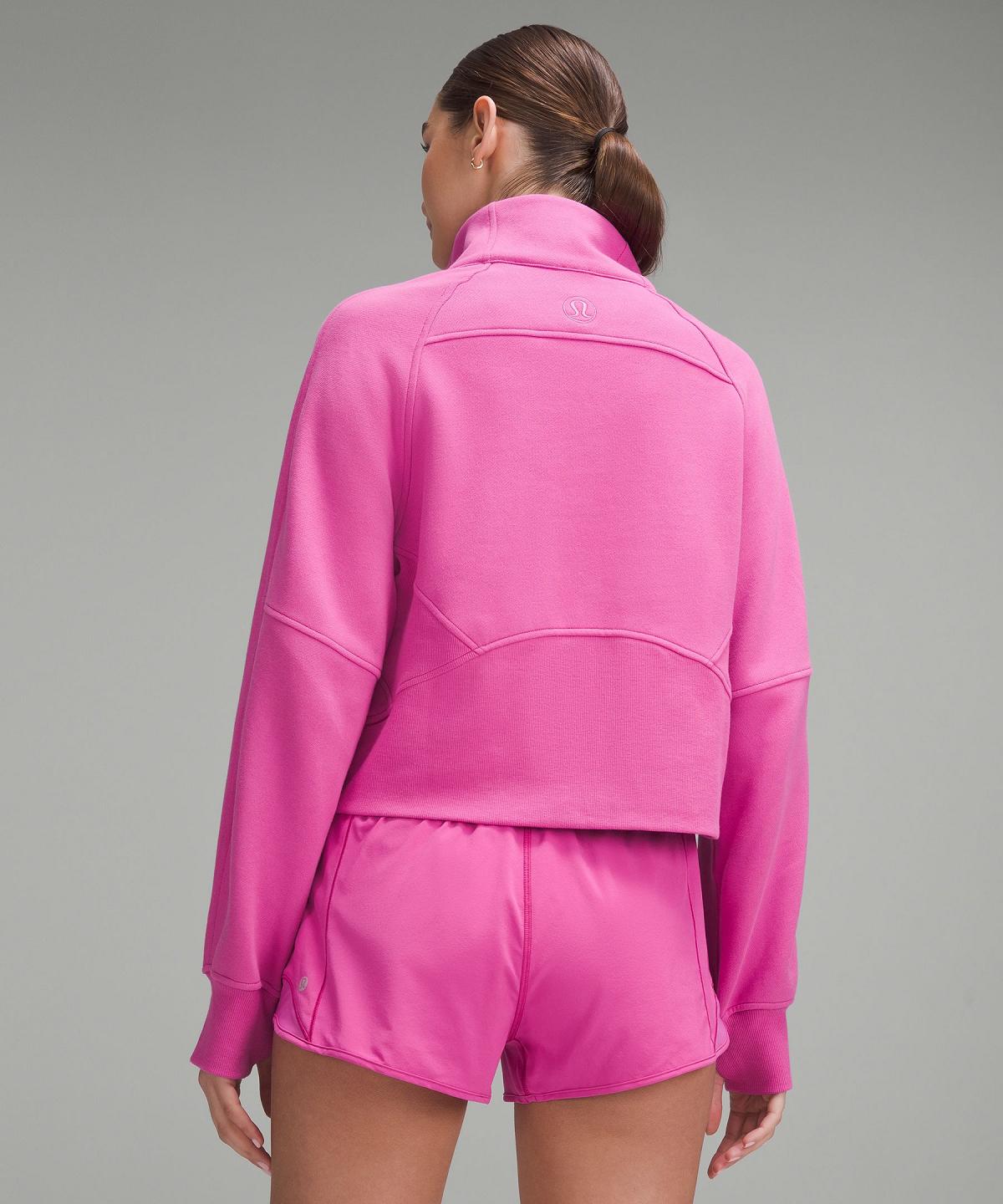 Pink Lululemon Scuba Oversized Funnel-Neck Half Zip Women Hoodies & Sweatshirts | NZ_LuLu77349