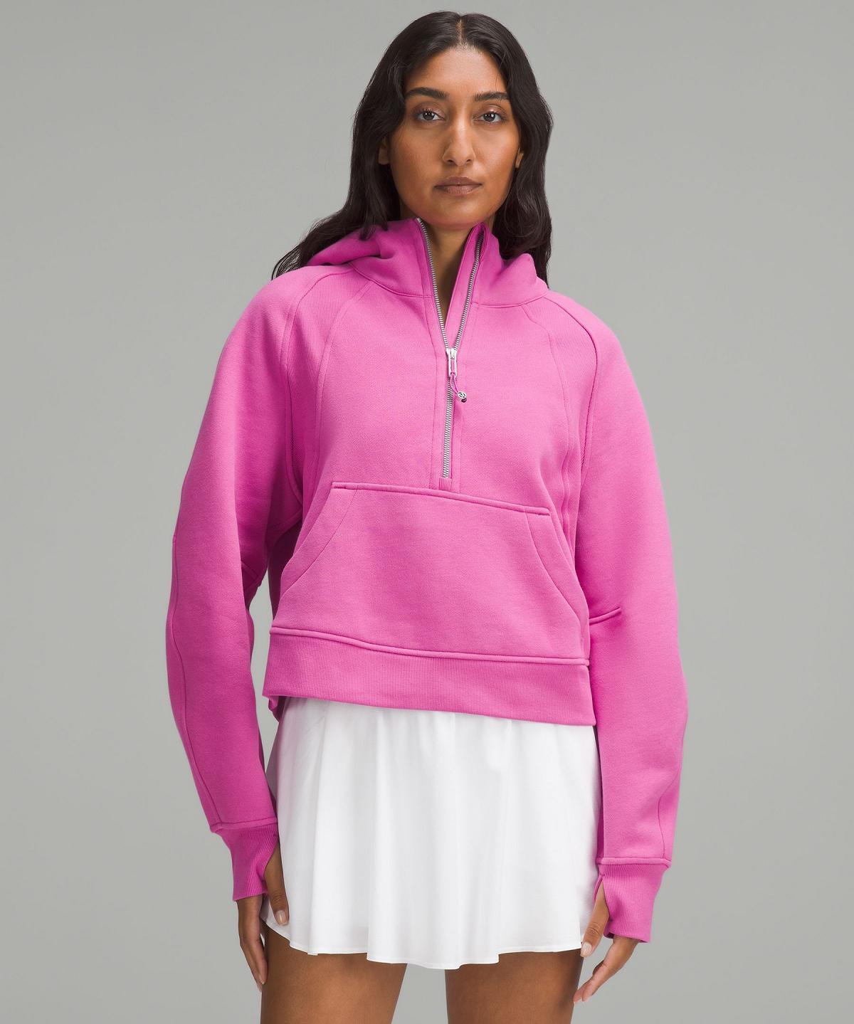 Pink Lululemon Scuba Oversized Half-Zip Women Hoodies & Sweatshirts | NZ_LuLu84948