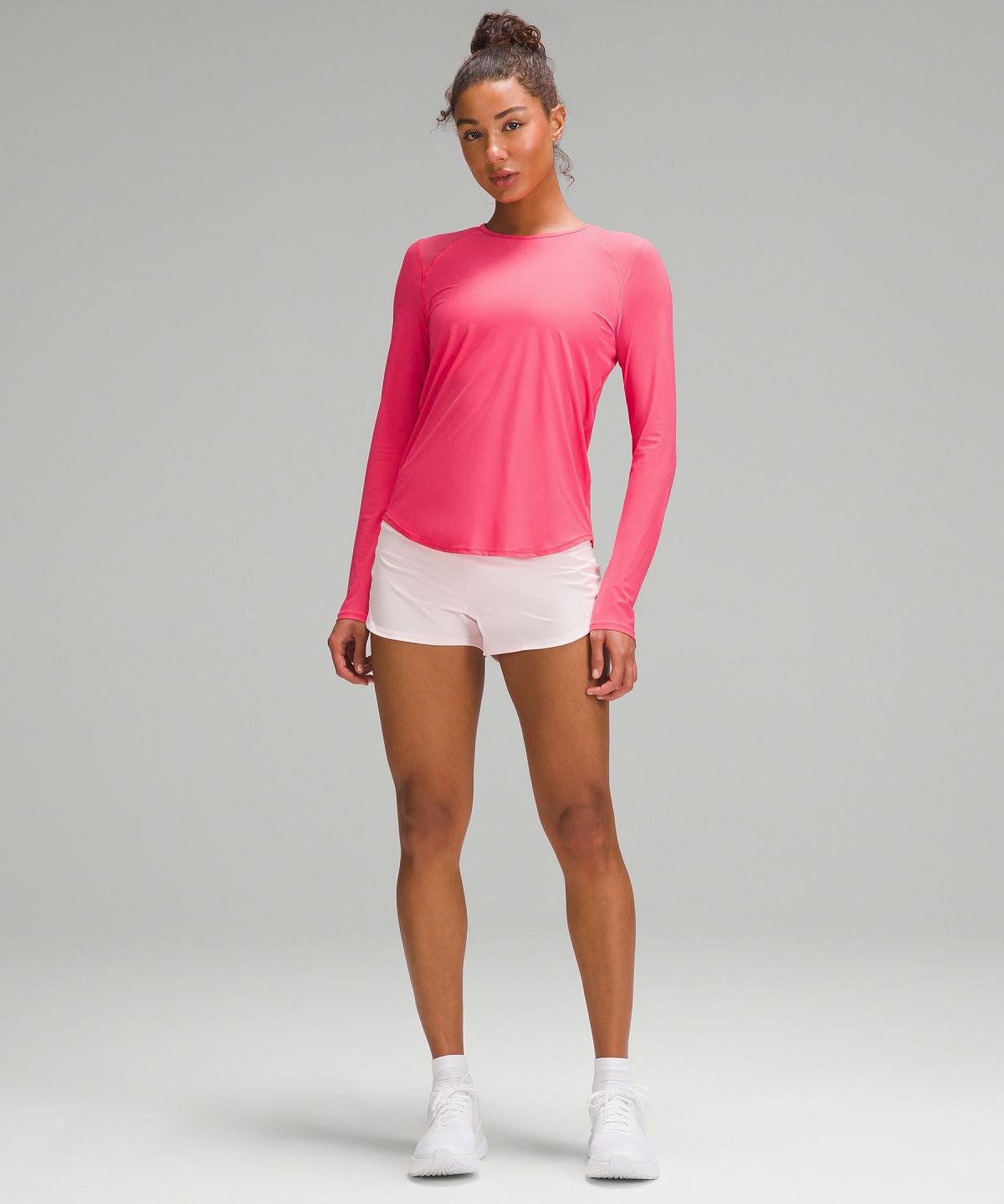 Pink Lululemon Sculpt Long-Sleeve Women Shirts | NZ_LuLu22098