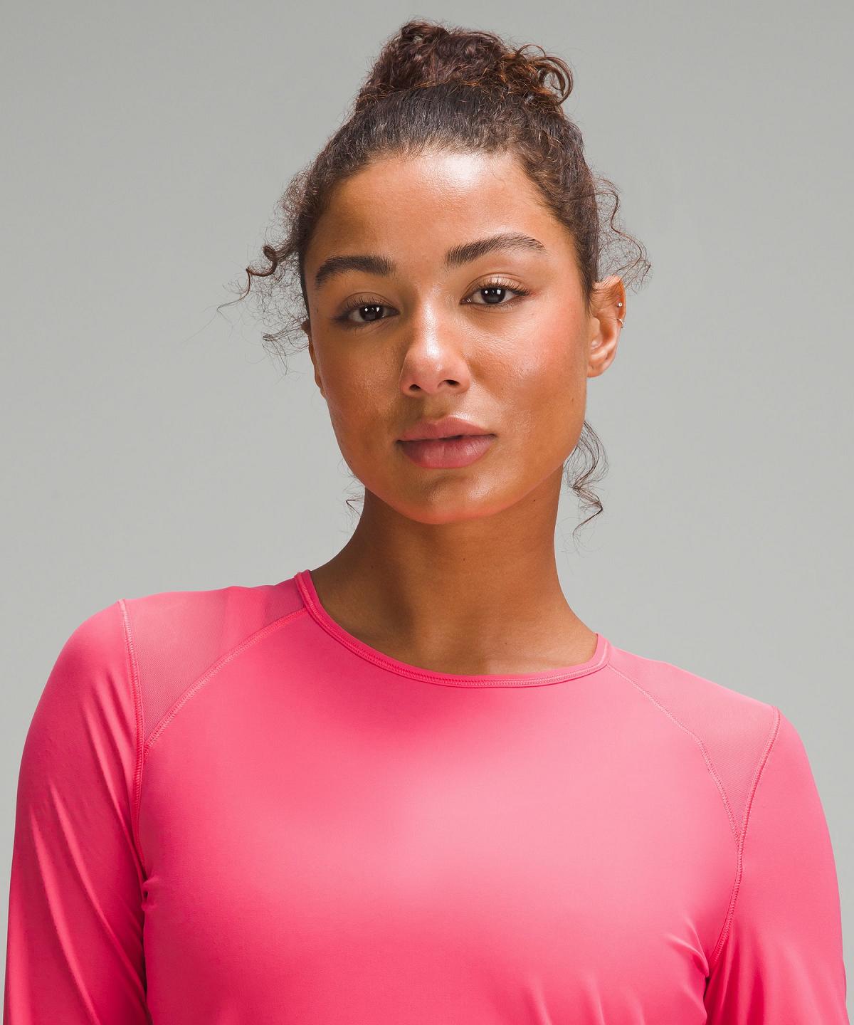 Pink Lululemon Sculpt Long-Sleeve Women Shirts | NZ_LuLu22098