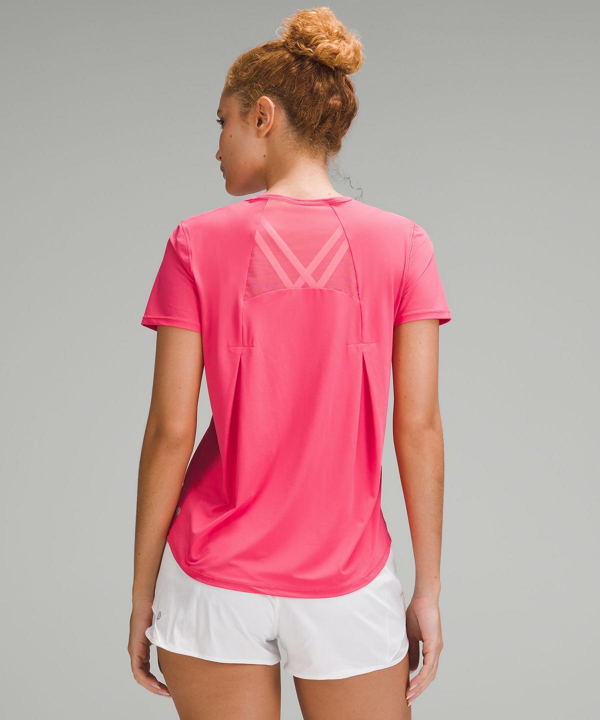 Pink Lululemon Sculpt Short-Sleeve Women Shirts | NZ_LuLu74194