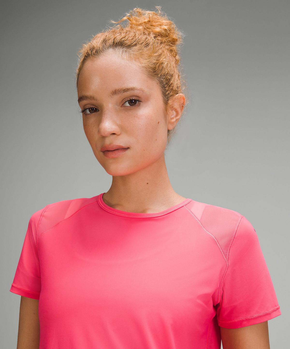 Pink Lululemon Sculpt Short-Sleeve Women Shirts | NZ_LuLu74194