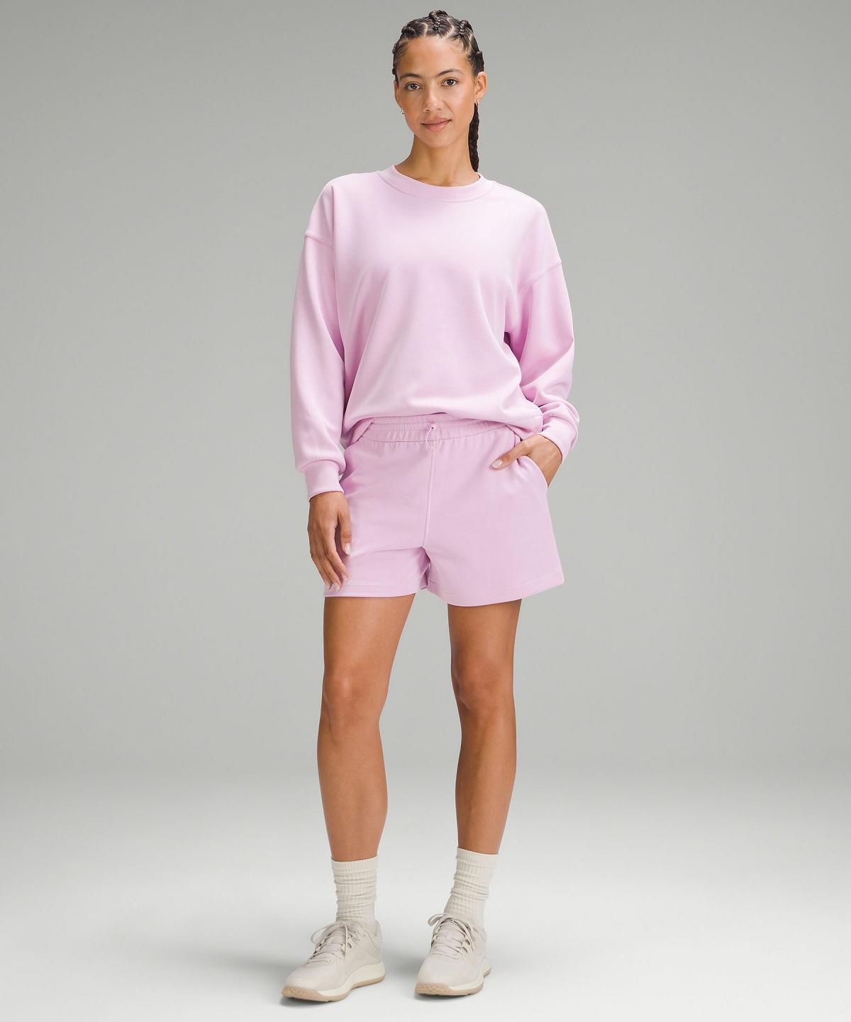 Pink Lululemon Softstreme Perfectly Oversized Crewneck Pullover Women Hoodies & Sweatshirts | NZ_LuLu45046