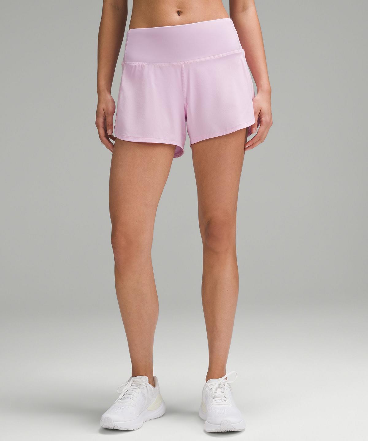 Pink Lululemon Speed Up High-Rise Lined 4" Women Shorts | NZ_LuLu99409