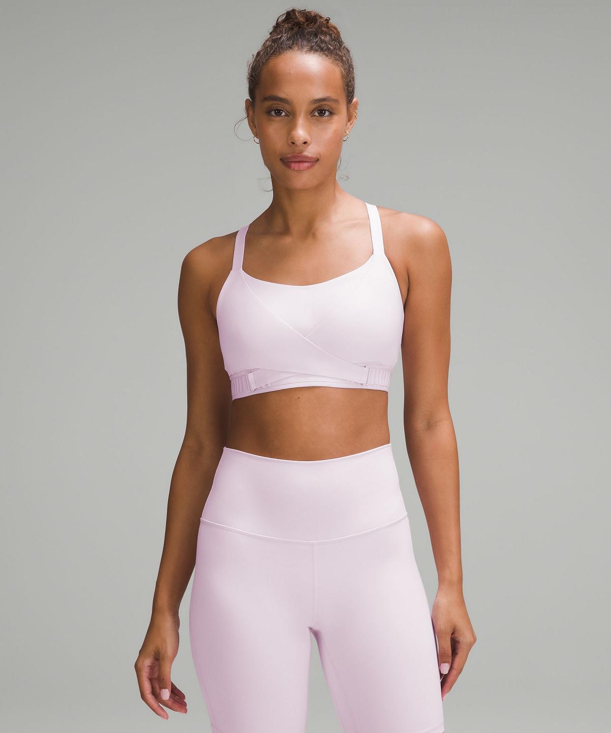 Pink Lululemon Super-Soft Adjustable Recovery Women Sports Bra | NZ_LuLu14854