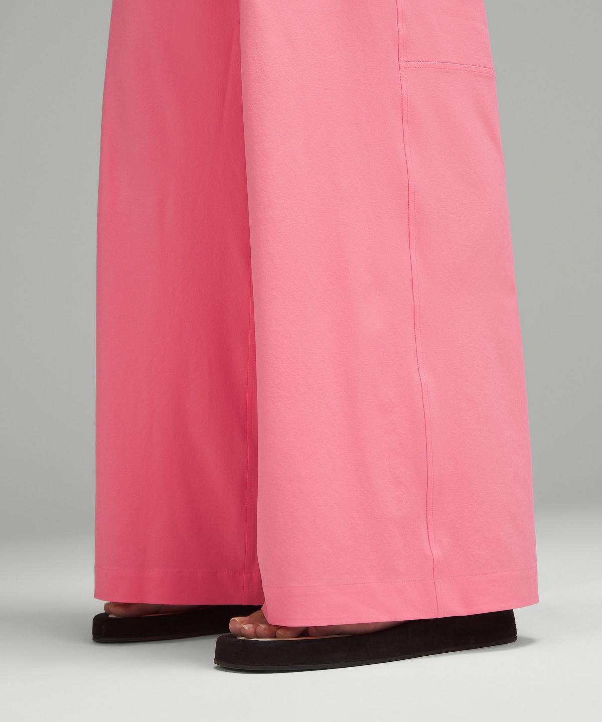 Pink Lululemon Swift Mid-Rise Wide-Leg Women Pants | NZ_LuLu99388